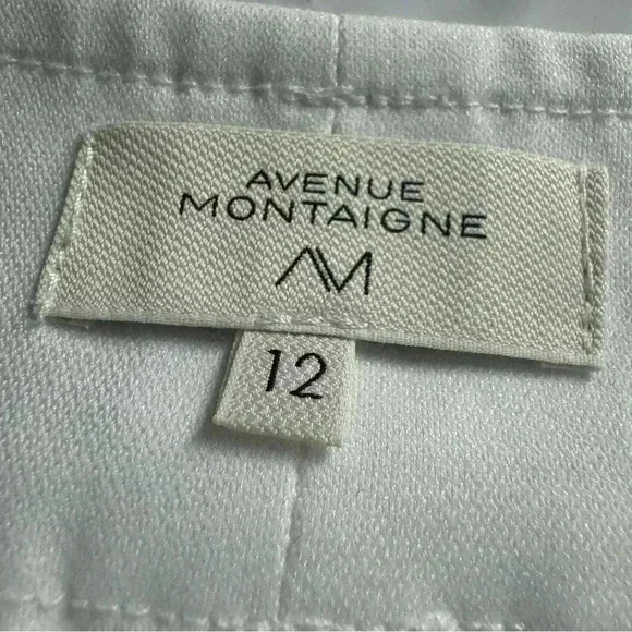 Avenue Montaigne USA Women’s 12 White Franco F1145 Designer Pull On Pants - Picture 7 of 11